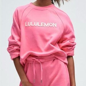 Lululemon Athletica Pink Scuba Oversized Pullover